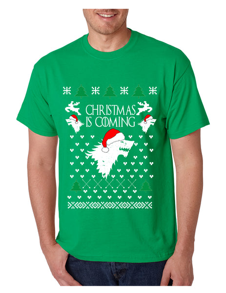 Men's T Shirt Christmas Is Coming House Stark Ugly Xmas Tee