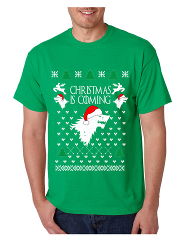Men's T Shirt Christmas Is Coming House Stark Ugly Xmas Tee