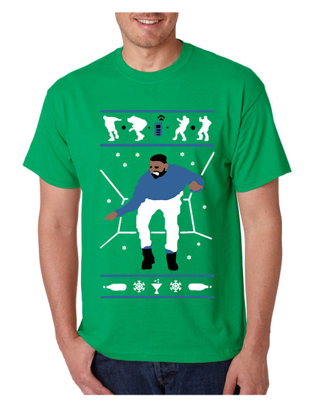 Men's T Shirt Hotline Bling Blue Hotline Xmas Ugly Sweater Holiday - ALLNTRENDSHOP - 2