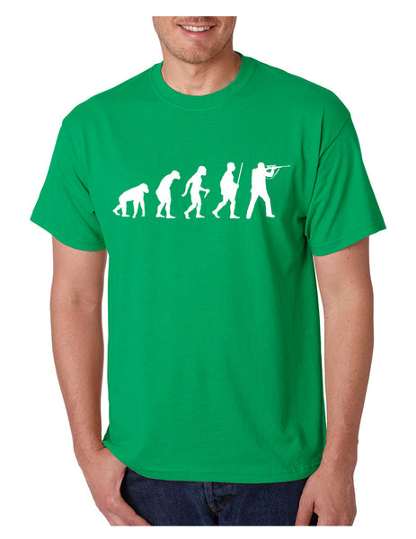 Men's T Shirt Hunting Evolution Funny Hunting Tee Shirt