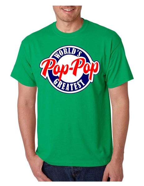Men's T-shirt World's Greatest Pop Pop Love Family Tee