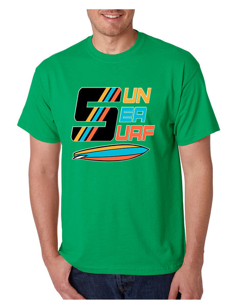 Men's T Shirt Sun Sea Surf Lover Summer Beachwear Outfit