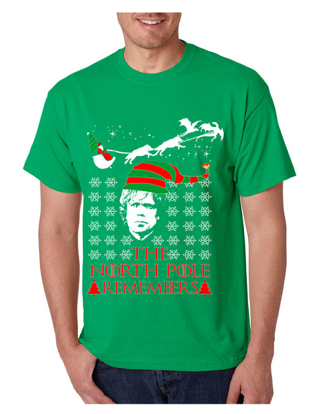 Men's T Shirt The North Pole Remembers Xmas Ugly Shirt Cool Gift