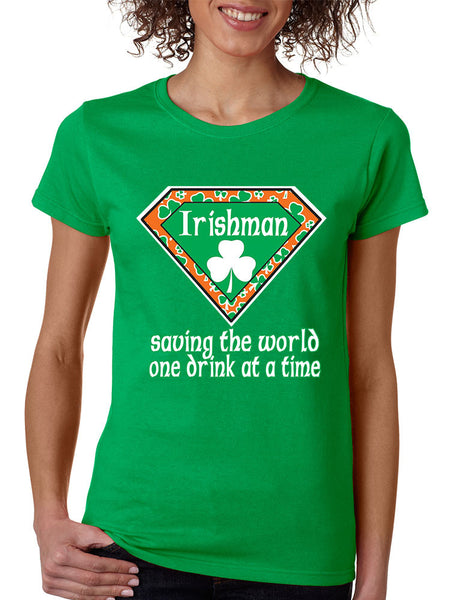 irishman saving the world st patricks women t-shirt - ALLNTRENDSHOP - 2