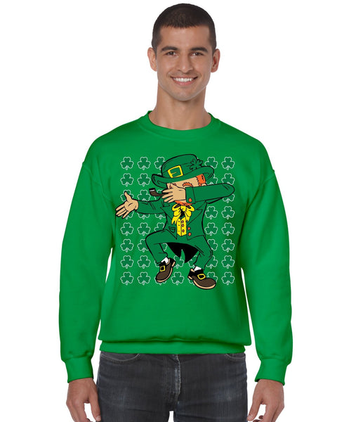 Dabbing Irish Leprechaun St patrick men sweatshirt - ALLNTRENDSHOP