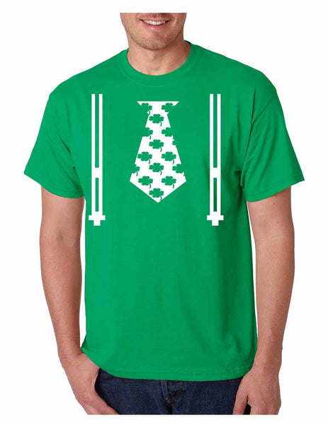 Irish shamrock tie Men t-shirt saint patricks day - ALLNTRENDSHOP - 1