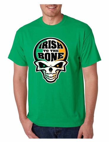 Irish To The Bone Skull Men T-shirt St Patrik - ALLNTRENDSHOP - 1