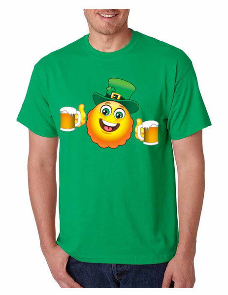 Irish smiling Emoji ST patricks men t-shirt - ALLNTRENDSHOP - 3