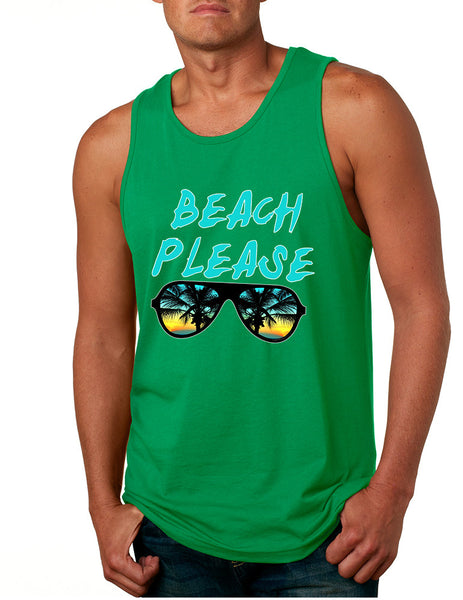 Men's Tank Top Beach Please Love Summer Vacation Beachwear