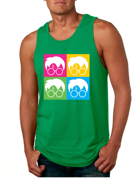 Men's Tank Top 4 Faces Harry Glasses Scar Cool Popular Top - ALLNTRENDSHOP - 5