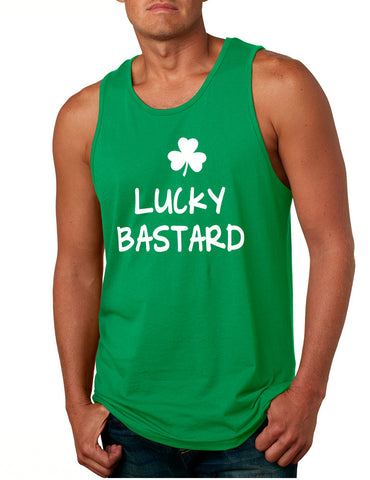 Men's Tank Top Lucky Bastard Shamrock St Patrick's Day Top