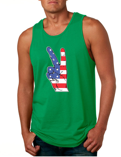 Men's Tank Top American Flag Hand 4th Of July Party Top