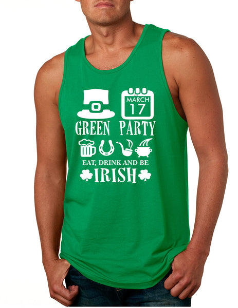 Men's Tank Top Green Party St Patrick's Day Shirt Drunk Top