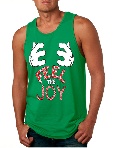 Men's Tank Top Feel The Joy Cute Xmas Shirt Trendy Holiday Gift