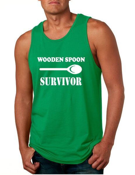 Men's Tank Top Wooden Spoon Survivor Funny Text Humor Top