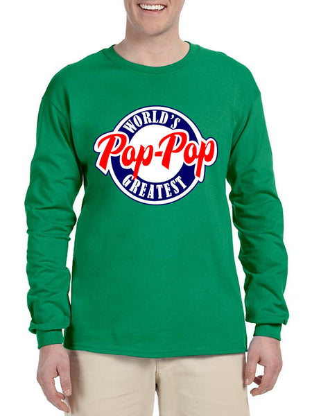 Men's Long Sleeve World's Greatest Pop Pop Love Family Top