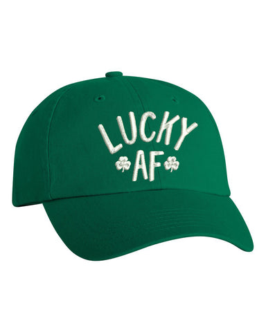 Lucky AF Irish Shamrock Hat Emboridered Hat St Patrick's Cap