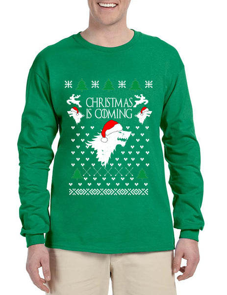 Men's Long Sleeve Christmas Is Coming House Stark Ugly Xmas