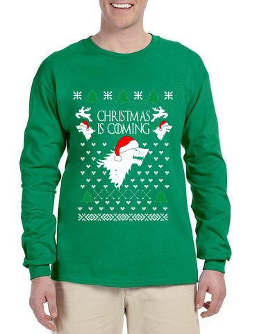 Men's Long Sleeve Christmas Is Coming House Stark Ugly Xmas