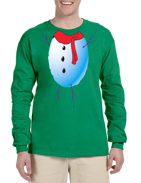 Men's Long Sleeve Snowman Tie Cute Ugly Christmas Trendy Gift