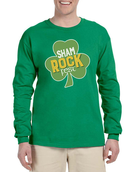 Men's Long Sleeve Shamrock Fest St Patrick's Day Party Top