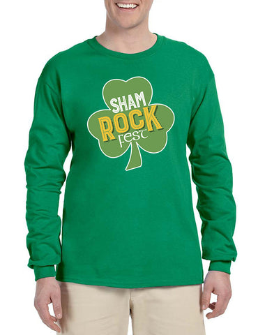 Men's Long Sleeve Shamrock Fest St Patrick's Day Party Top