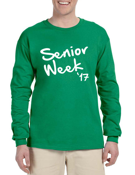 Men's Long Sleeve Senior Week 17 White Class Of 2017 Party
