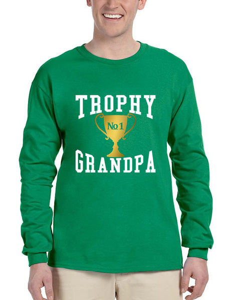 Men's Long Sleeve Trophy Grandpa Cool Xmas Love Family Gift Top - ALLNTRENDSHOP - 3