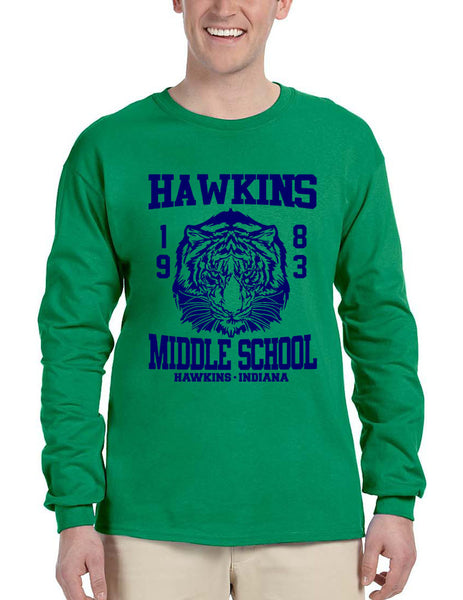 Men's Long Sleeve Hawkins Middle School 1983 Tigers - ALLNTRENDSHOP - 2