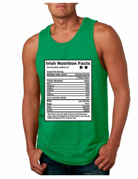 Irish nutrition facts St patrick men jersey tanktop - ALLNTRENDSHOP - 3