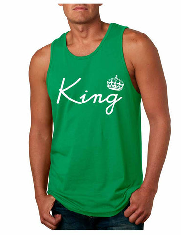 King with crown men jersey tank top - ALLNTRENDSHOP - 1