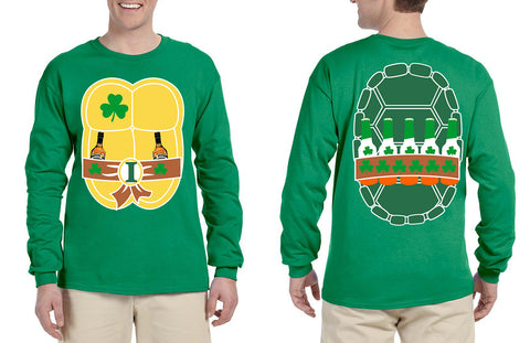 Men's Long Sleeve Irish Ninja St Patrick's Day Cool Shirt