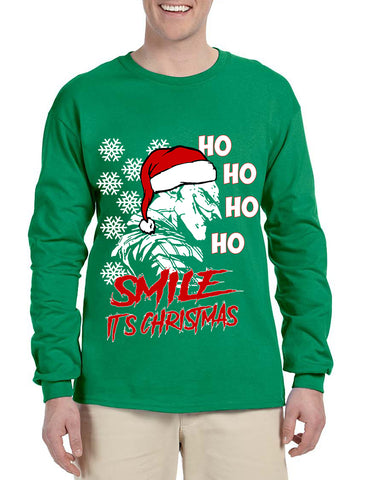 Men's Long Sleeve Christmas Joker Smile Its Christmas Ugly Gift