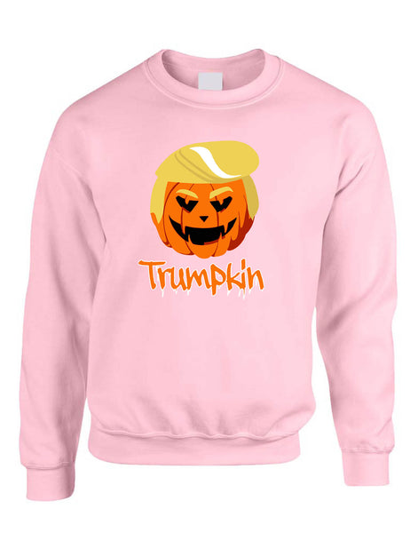 Adult Sweatshirt Trumpkin Trendy Halloween Trump Top Funny Pumpkin