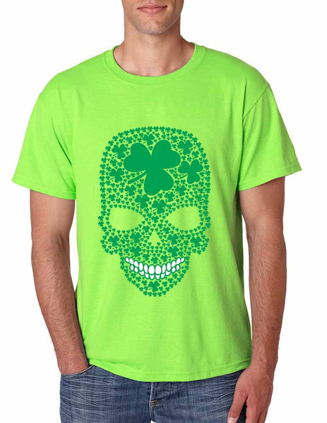 Irish shemrock skull Men T-shirt - ALLNTRENDSHOP - 2