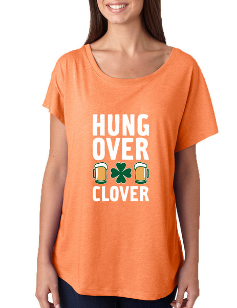 Women's Dolman Hungover Clover St Patrick's Day Party Tee