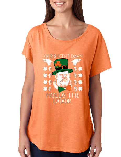 Women's Dolman Shirt Irish Hodor Hold The Door St Patrick's