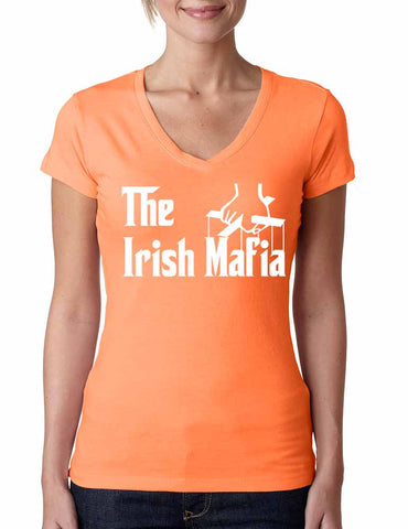The Irish mafia Women sporty V Shirt saint patricks day - ALLNTRENDSHOP - 1