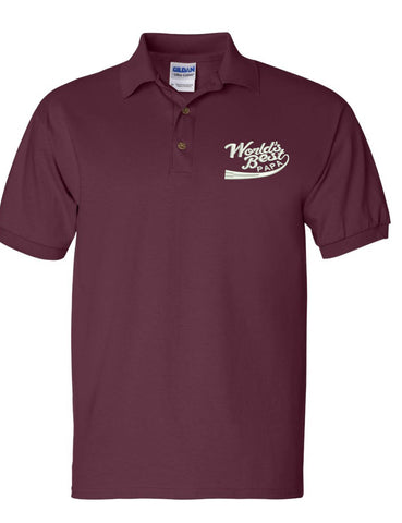 Men's Polo T Shirt World Best Papa Embroidered Father's Day Dad Gift