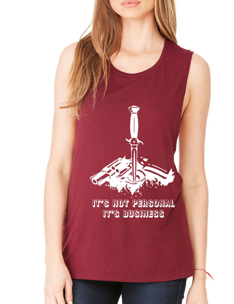 Women's Flowy Tank It's Not Personal It's Business Fun Top - ALLNTRENDSHOP - 1