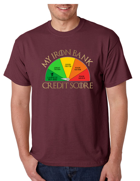 Men's T Shirt My Iron Bank Credit Score Lannister Tee