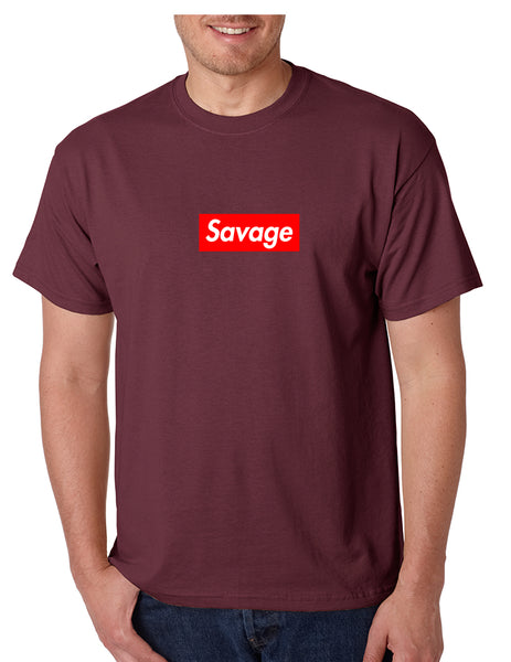 Men's T Shirt Savage Red Box Cool Popular Tshirt