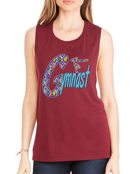 Women's Flowy Muscle Gymnast Aztec Love Gymnastic Sport