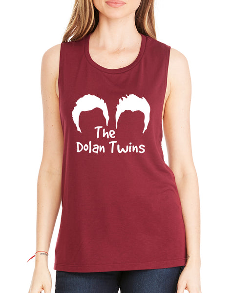 Women's Flowy Muscle Top The Dolan Twins Trendy Cute Top
