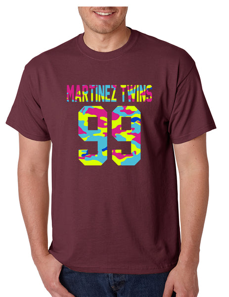 Men's T Shirt Martinez Twins 99 Neon Camo Print Trendy Shirt