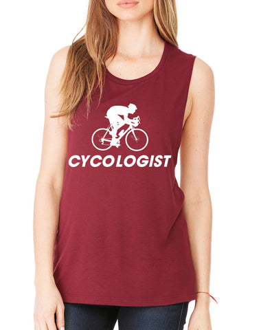 Women's Flowy Muscle Top Cycologist Love Sport Cycling Top