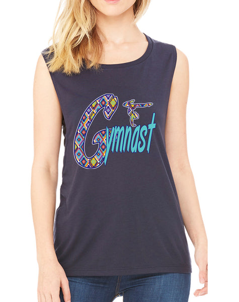 Women's Flowy Muscle Gymnast Aztec Love Gymnastic Sport