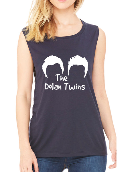 Women's Flowy Muscle Top The Dolan Twins Trendy Cute Top