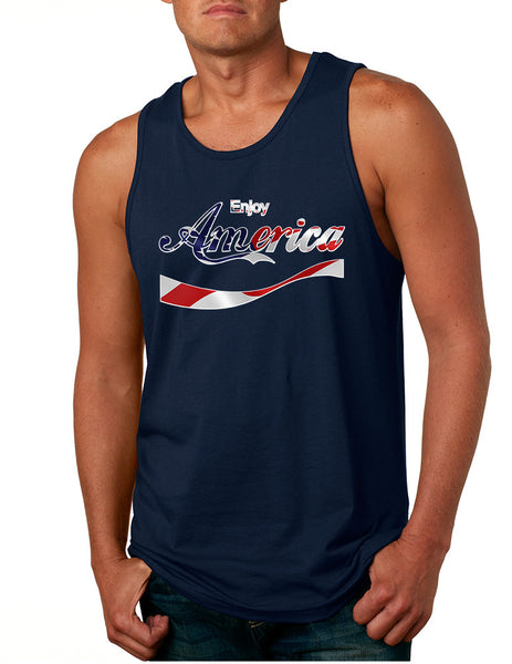 Men's Tank Top Enjoy America 4th Of July Top Love USA