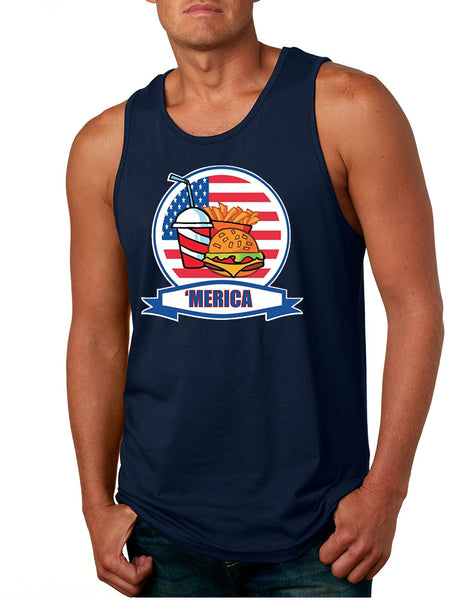 Men's Tank Top Fast Food 'merica Love America USA Top